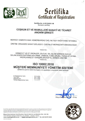ISO 10002:2018 Musteri Memnuniyeti Yonetim Sistemi Sertifikasi