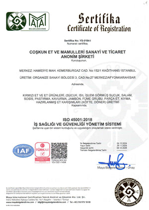 ISO 45001:2018 Is Sagligi ve Guvenligi Yonetim Sistemi Sertifikasi